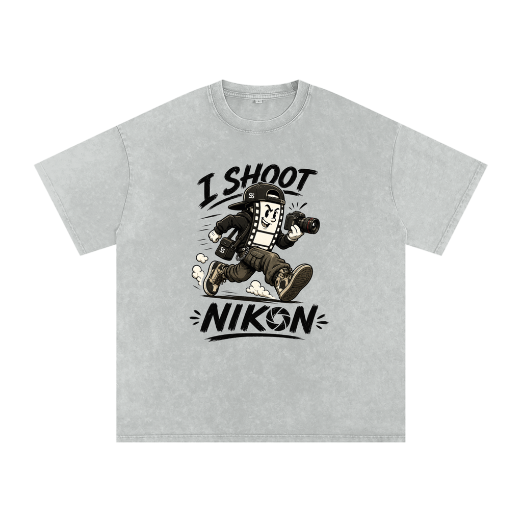 "I Shoot Nik0n" Oversized Cotton Tee