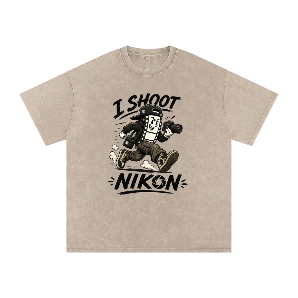 "I Shoot Nik0n" Oversized Cotton Tee
