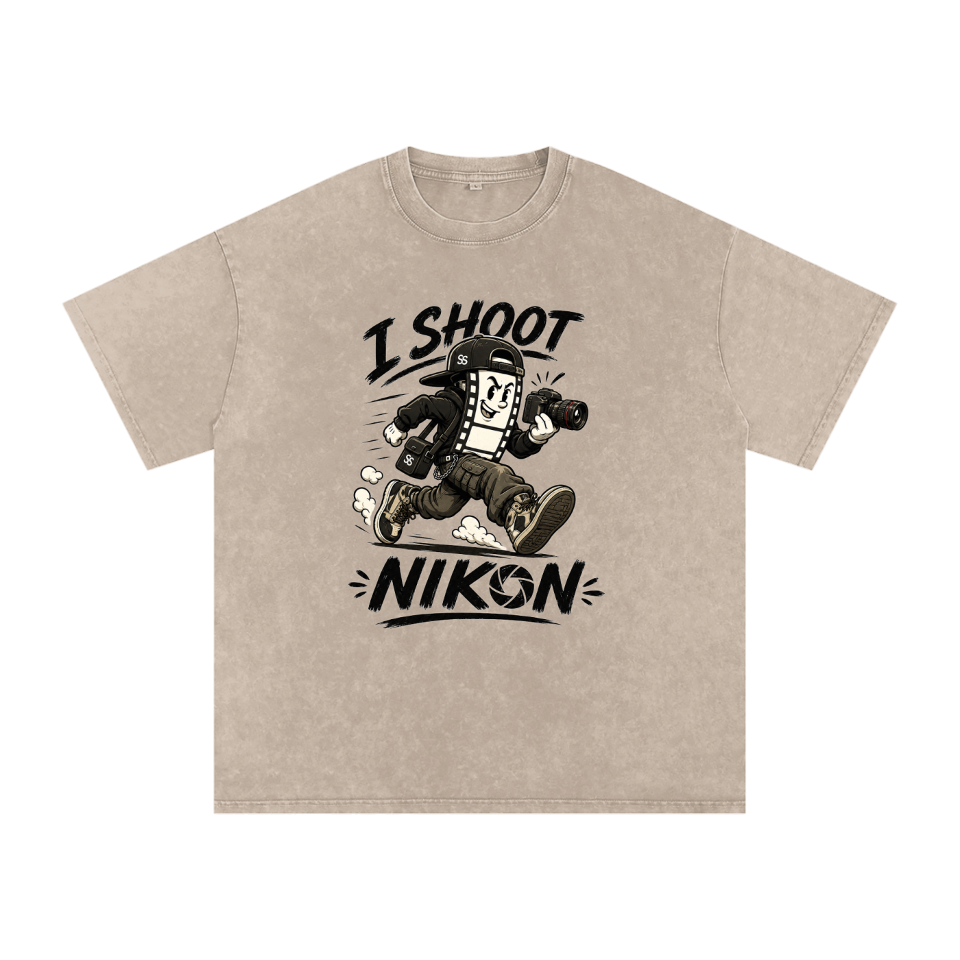 "I Shoot Nik0n" Oversized Cotton Tee