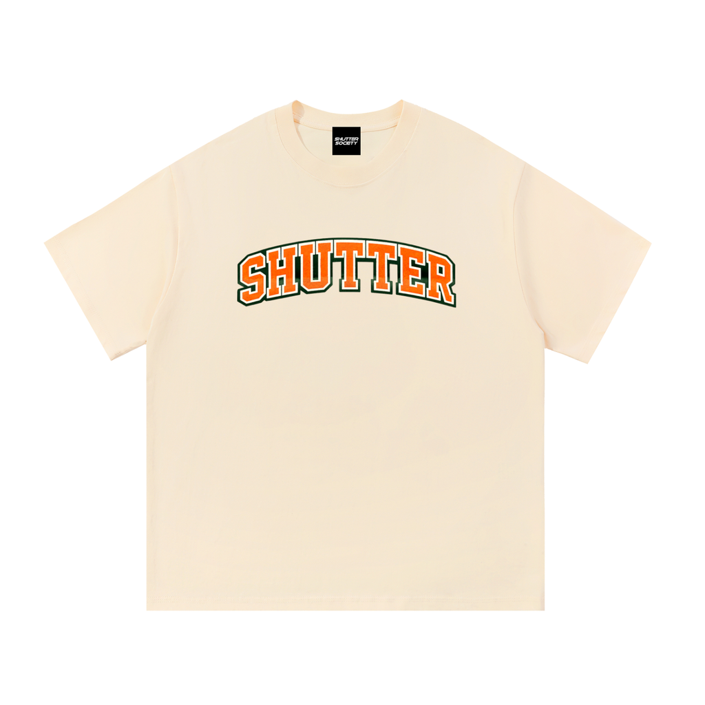 "SHUTTER" Jersey Style Cotton T-Shirt