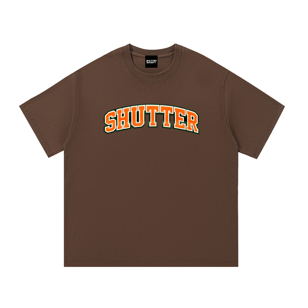 "SHUTTER" Jersey Style Cotton T-Shirt