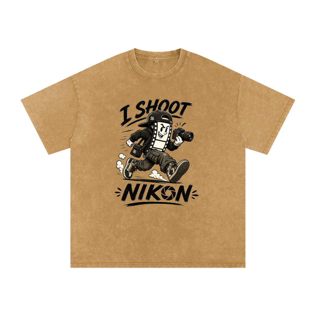 "I Shoot Nik0n" Oversized Cotton Tee