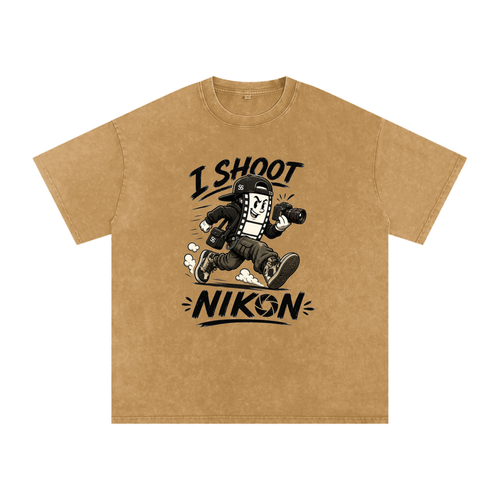 "I Shoot Nik0n" Oversized Cotton Tee